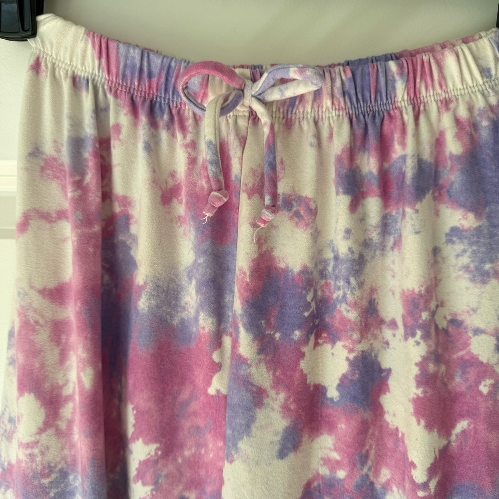 Jenna & Jessie Tie Dye Jogger Pants - Girls Sz 12 - Pink Purple White - Picture 2 of 7